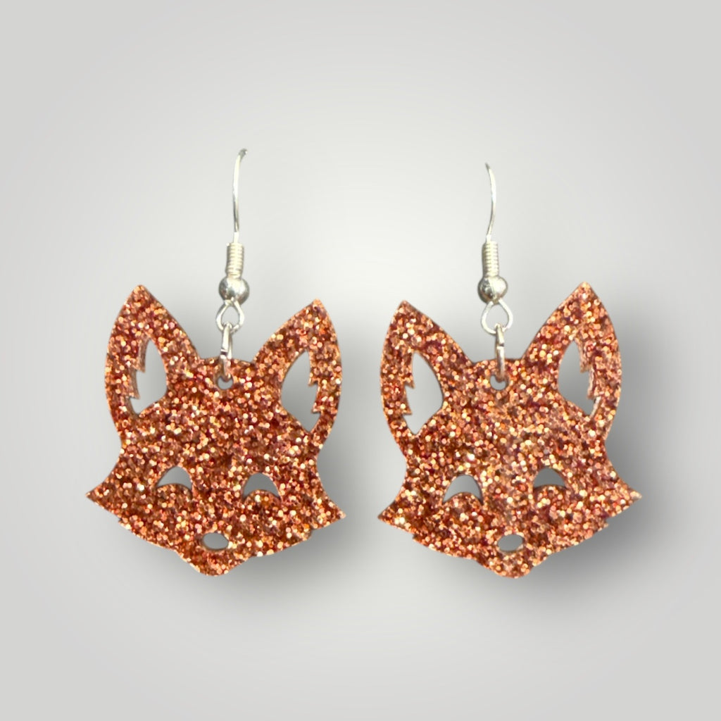Fox Glittered Earrings