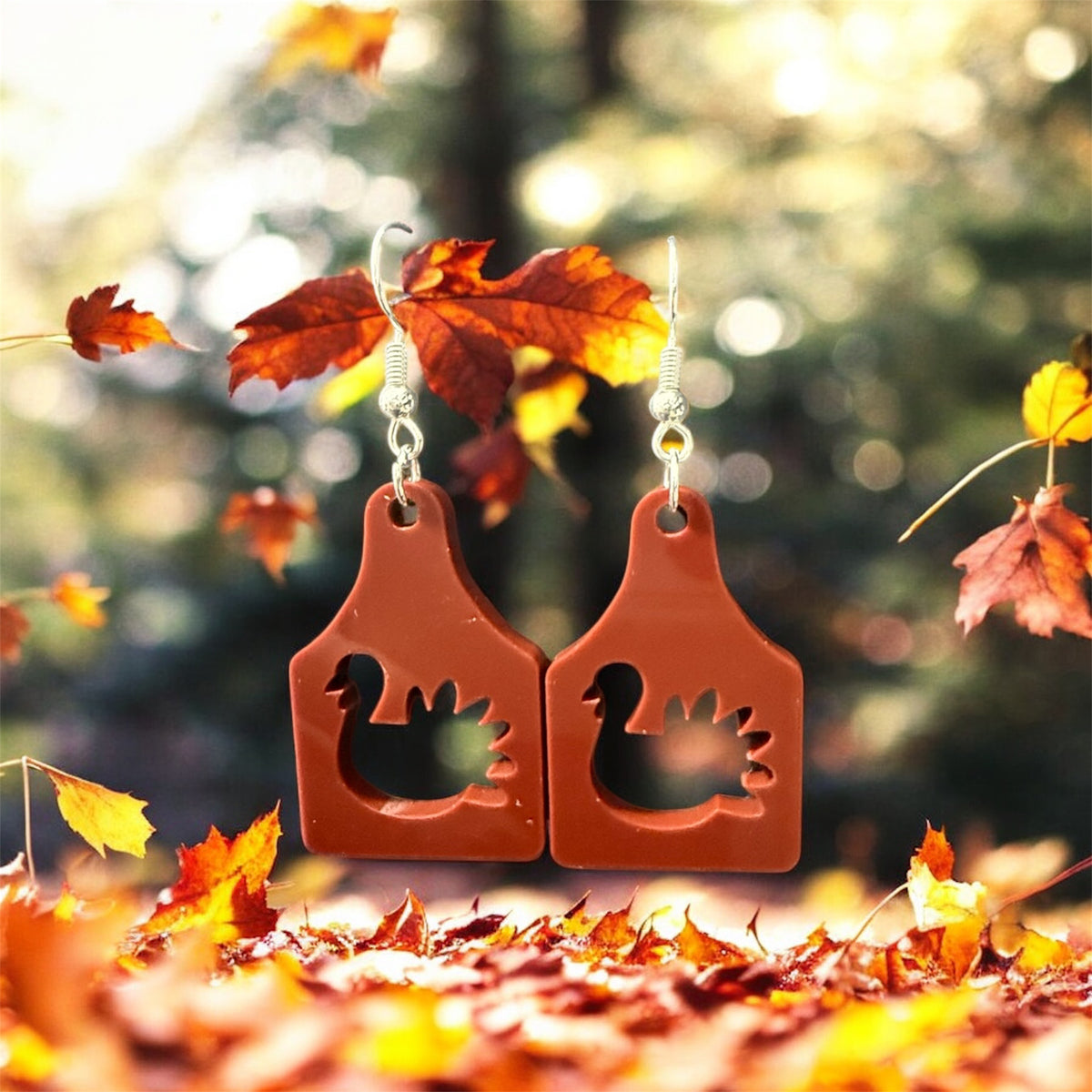 Turkey Cutting Board Earrings
