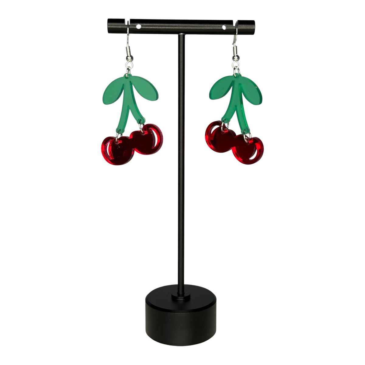 Cherry Mirrored Earrings