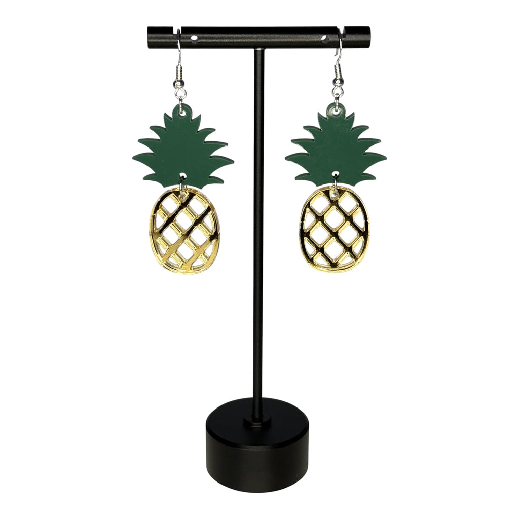 Gold Pineapple Earrings