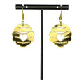 Beehive Gold Mirrored Earrings