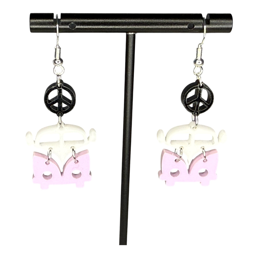 Hippie Bus w/ Peace Earrings