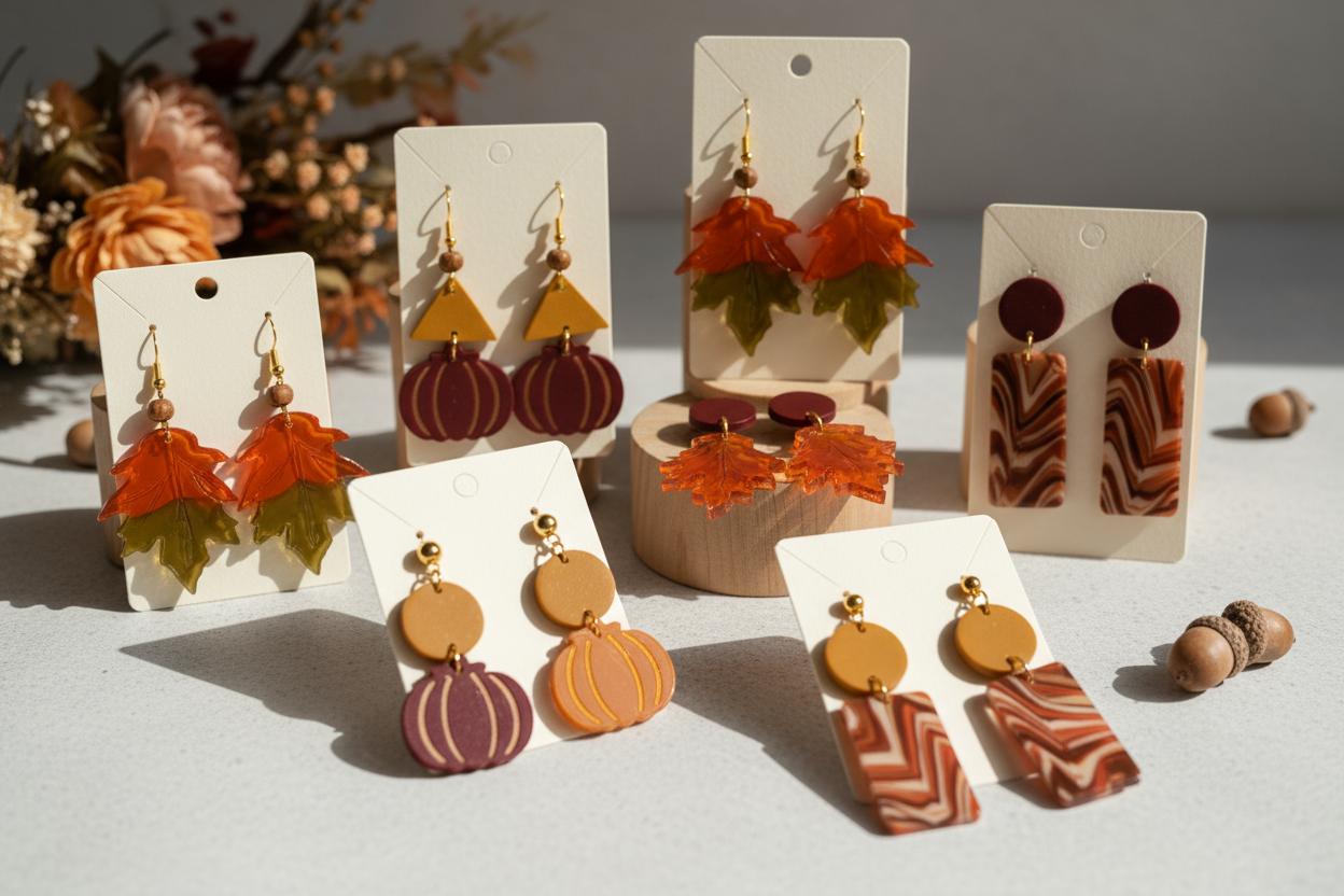 seasonal acrylic earrings